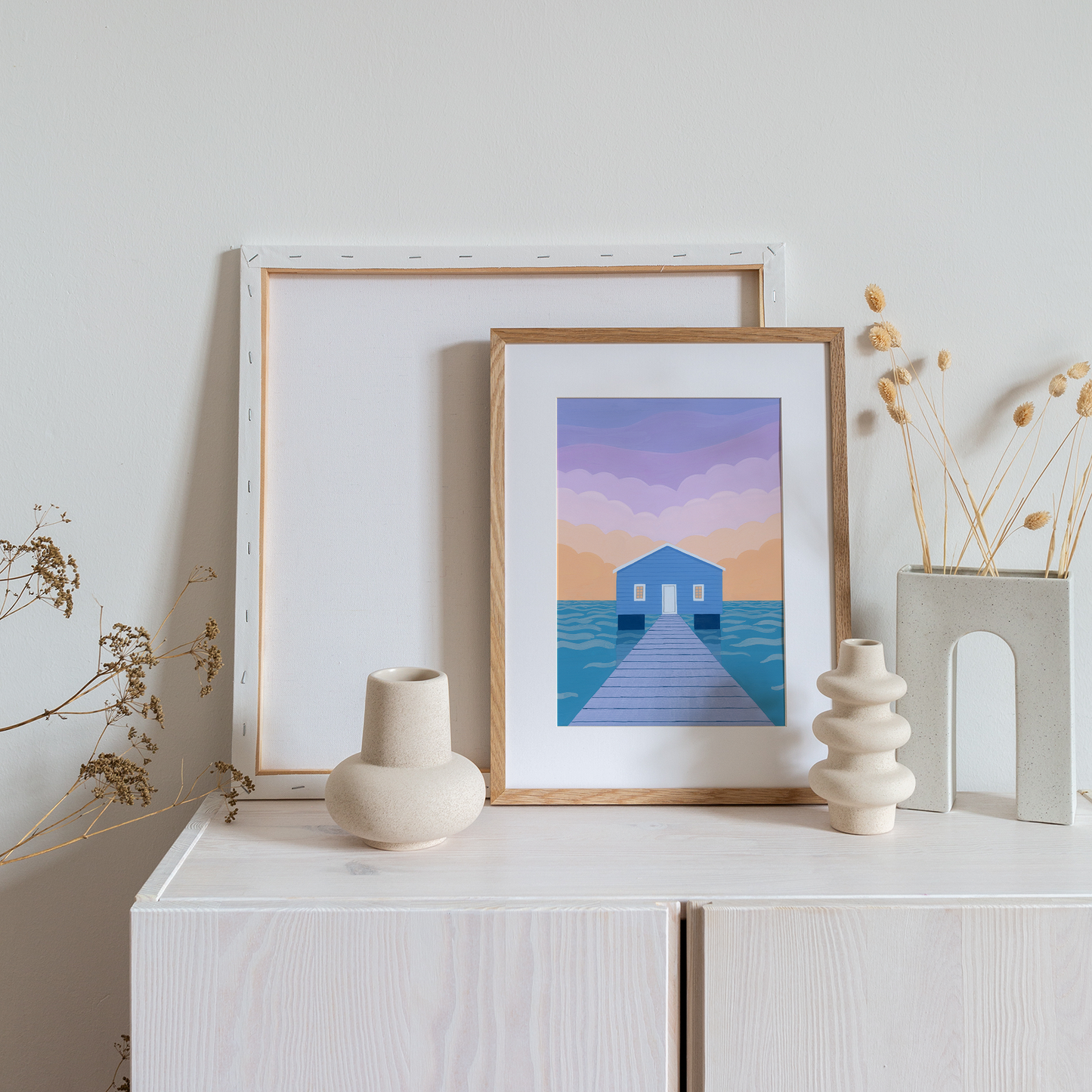 Blue Boat House Perth Fine Art Print