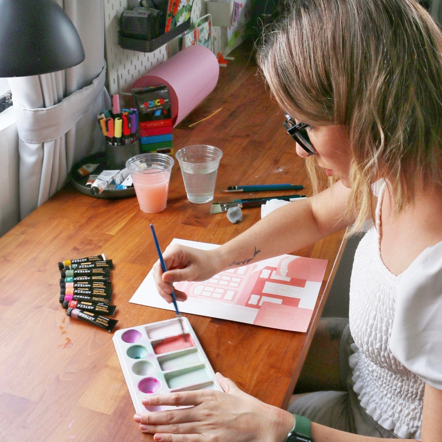 Singapore Shophouse Gouache Workshop Saturday October 7