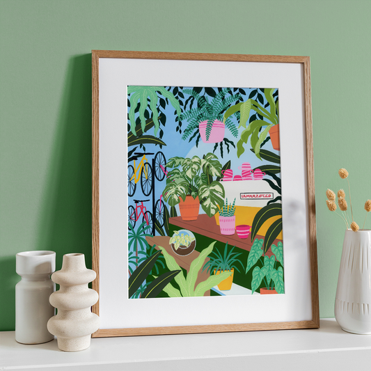 Bicycle Cafe Canmore fine art print