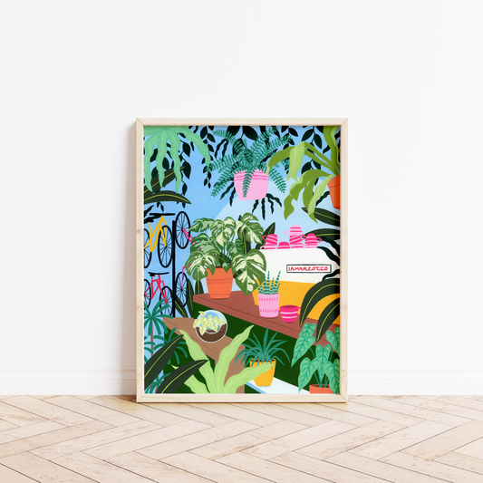 Bicycle Cafe Canmore fine art print