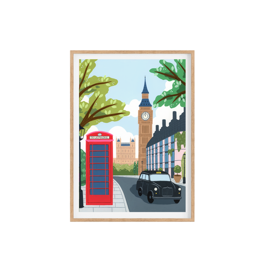 Big Ben London Original Gouache Painting