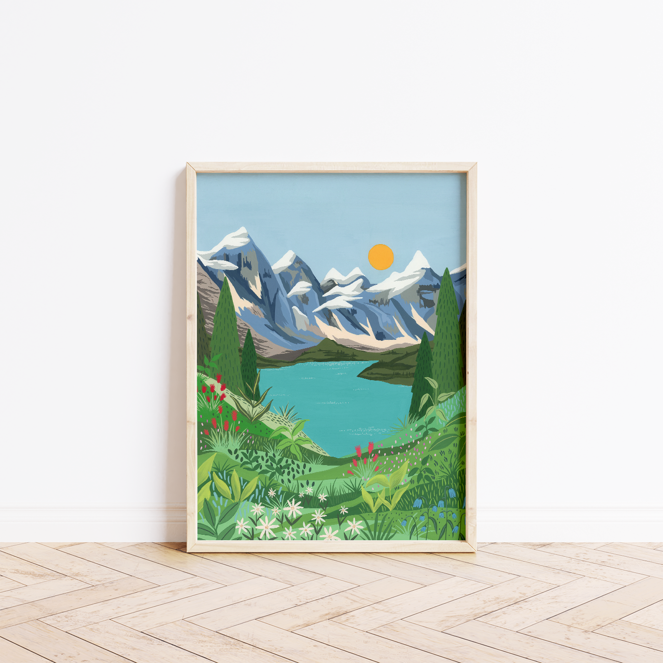 Moraine Lake Banff Canada fine art print in frame