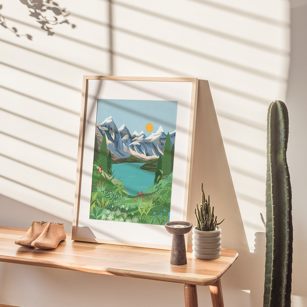 Moraine Lake Banff Canada fine art print in frame