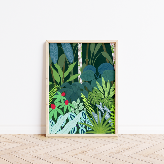 Botanic gardens in Singapore fine art print in a frame
