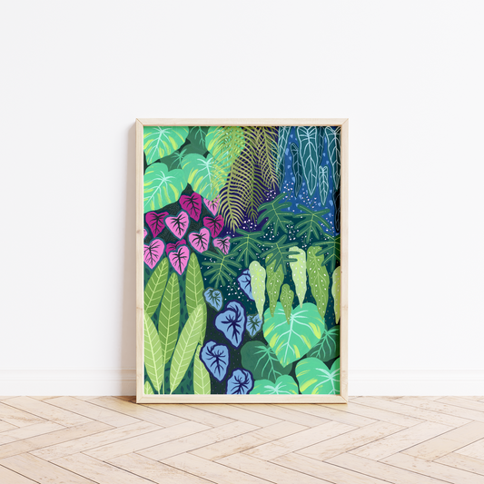 Cloud forest fine art print in a frame