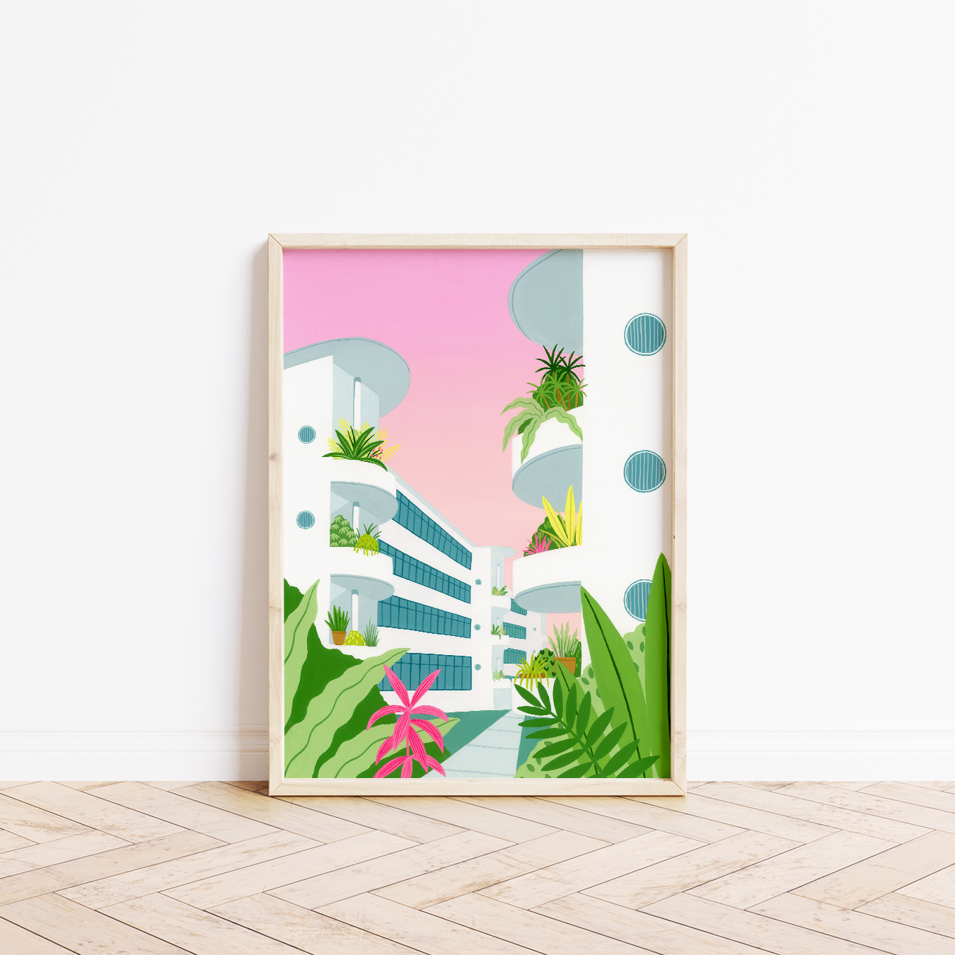 Tiong Bahru Singapore fine art print in frame