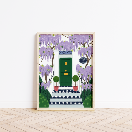 The Wisteria House London Fine Art Print