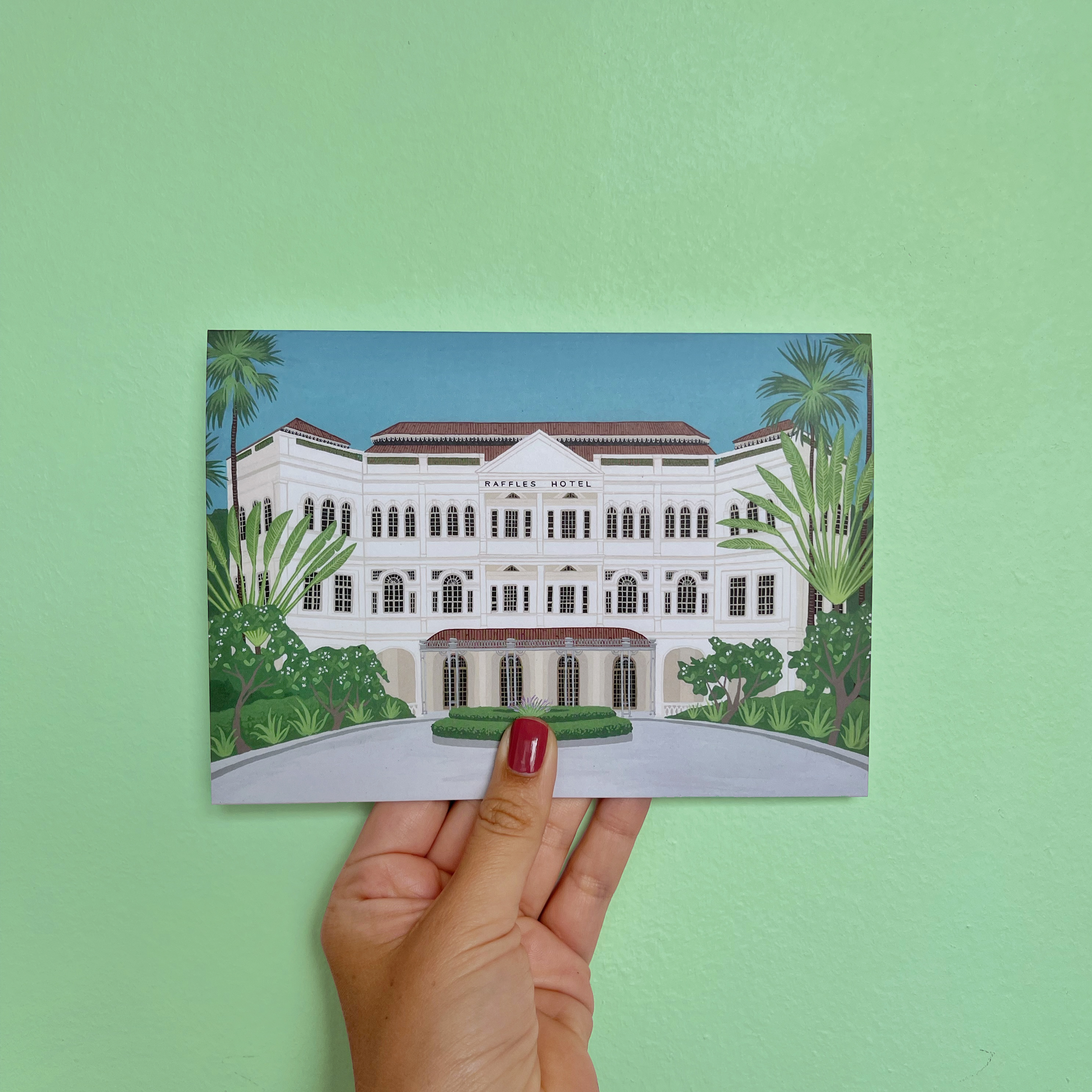 Raffles Hotel Singapore Greeting Card
