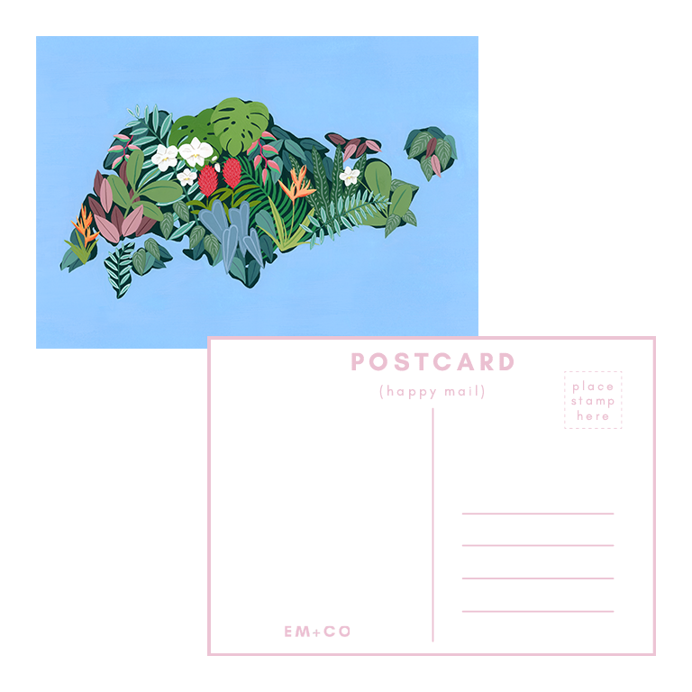 Singapore Botanical Postcard Set